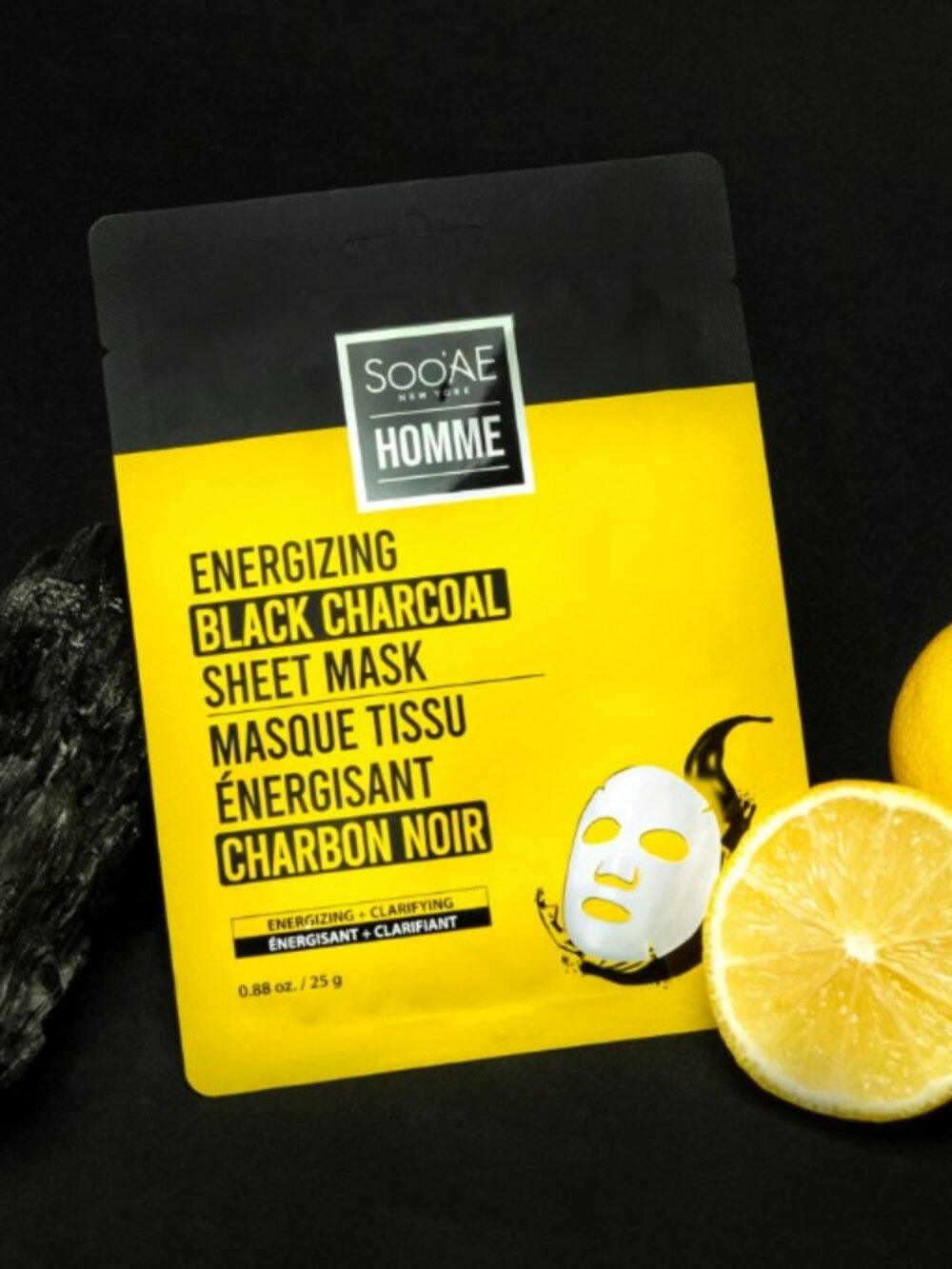Soo'AE Energizing Black Charcoal Sheet Mask
